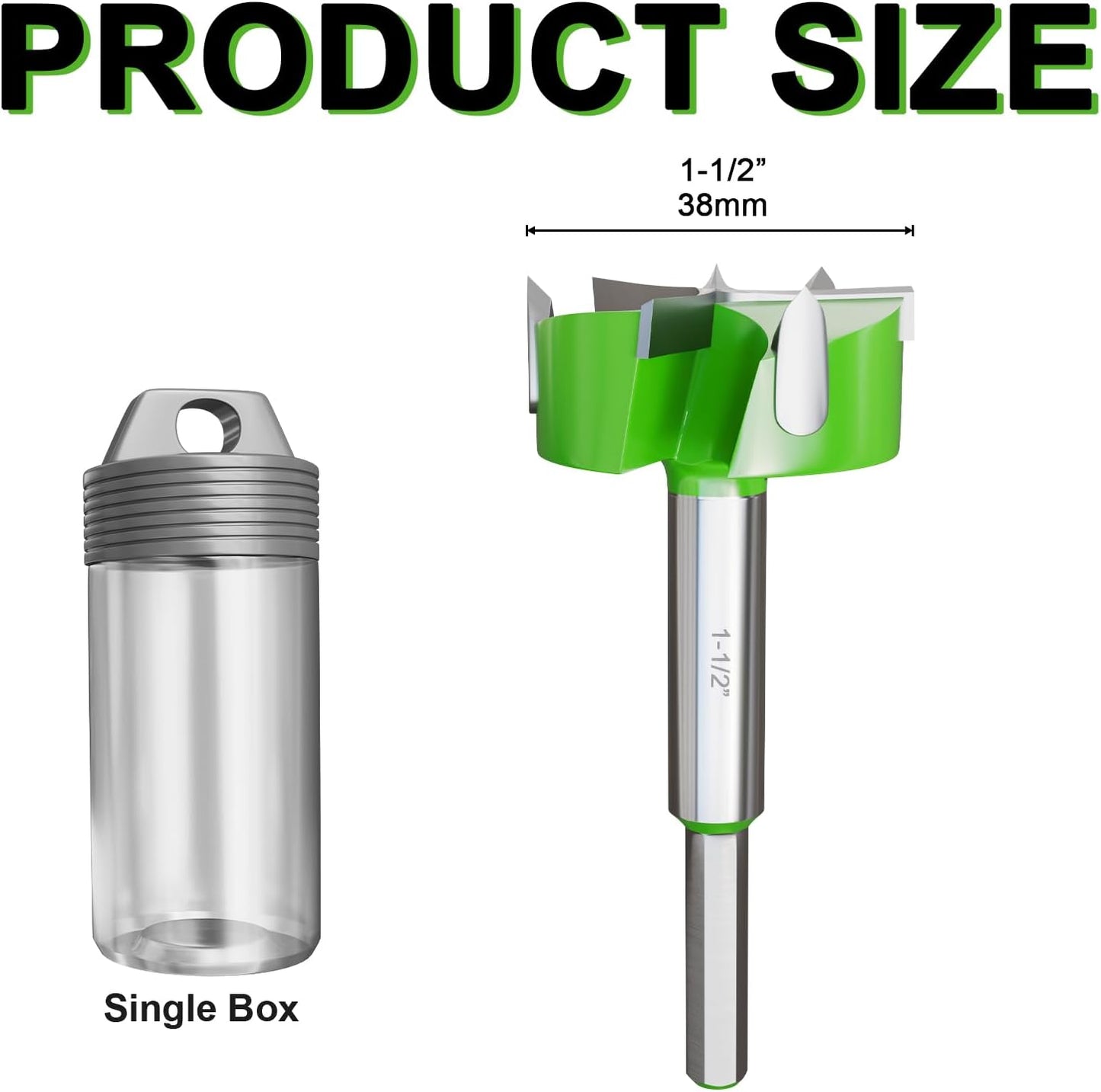 Broca Forstner 1.5pulg carburo triple flauta madera