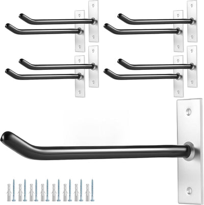 Soporte pared acero 10pulg 8 ganchos antideslizantes