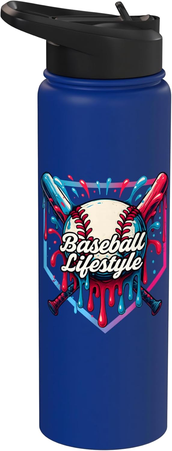 Botella de agua acero inoxidable aislada estilo vida deportiva para niños