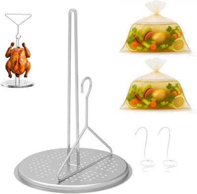 Kit soporte freidora pavo olla profunda base perforada acero inox