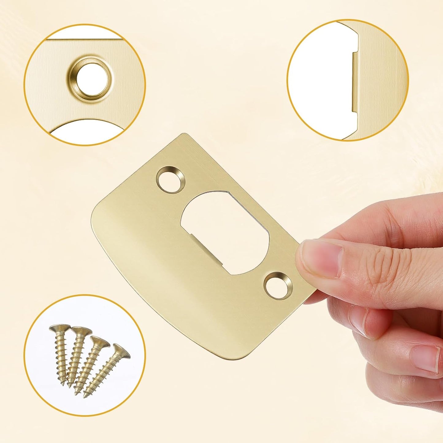 Set 2 placas puerta universal con pestillo 2-1/4x1-7/16