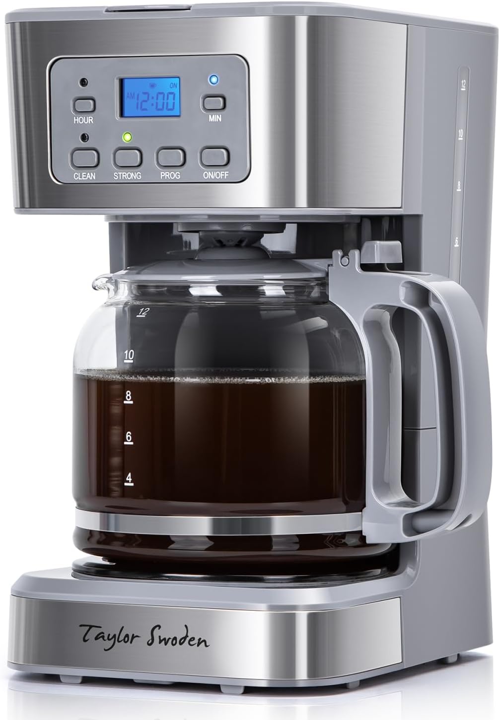 Cafetera Programable 12 Tazas y Sandwichera 3en1 Antiadherente