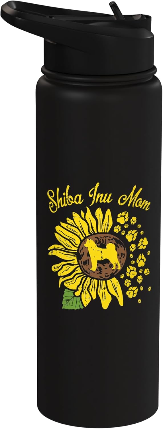 Botella agua acero inox aislada regalo perro Shiba Inu