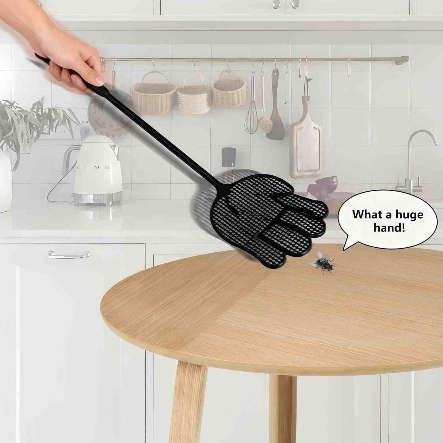 Matamoscas forma mano resistente para interiores