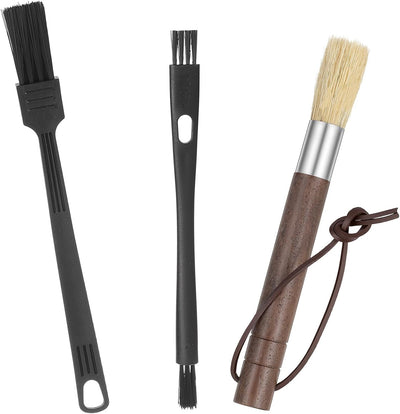 Set 3 cepillos para molinillo café mango madera