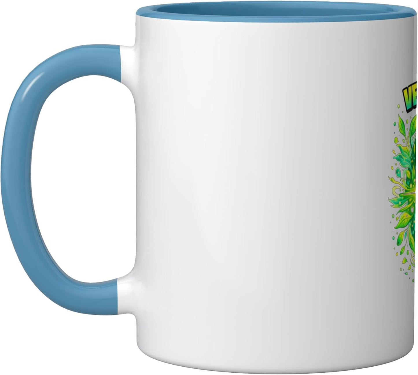 Taza Cerámica Vegan Pulse Azul Blanco