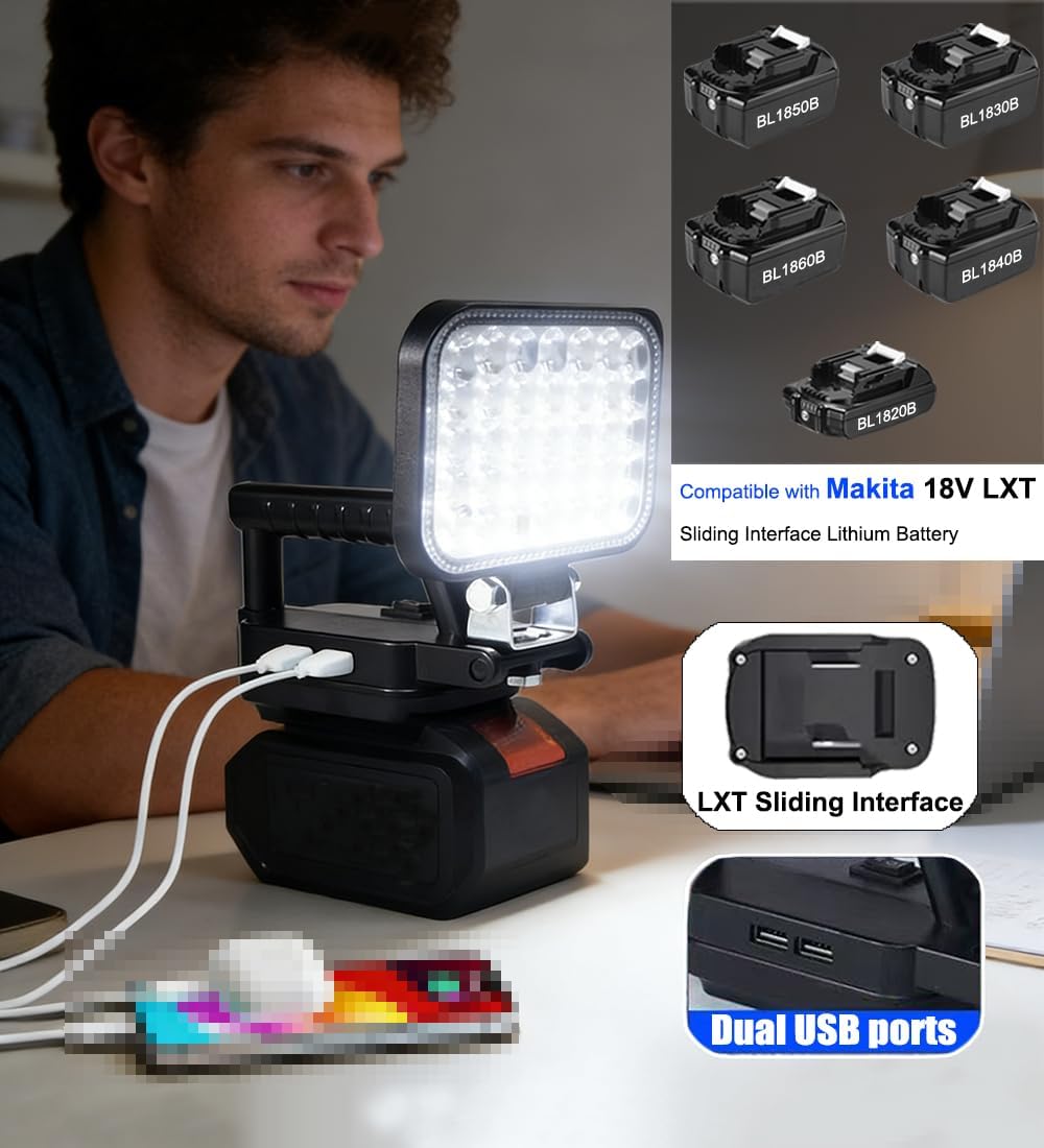 Luz trabajo LED recargable 35W IPX6 impermeable portátil