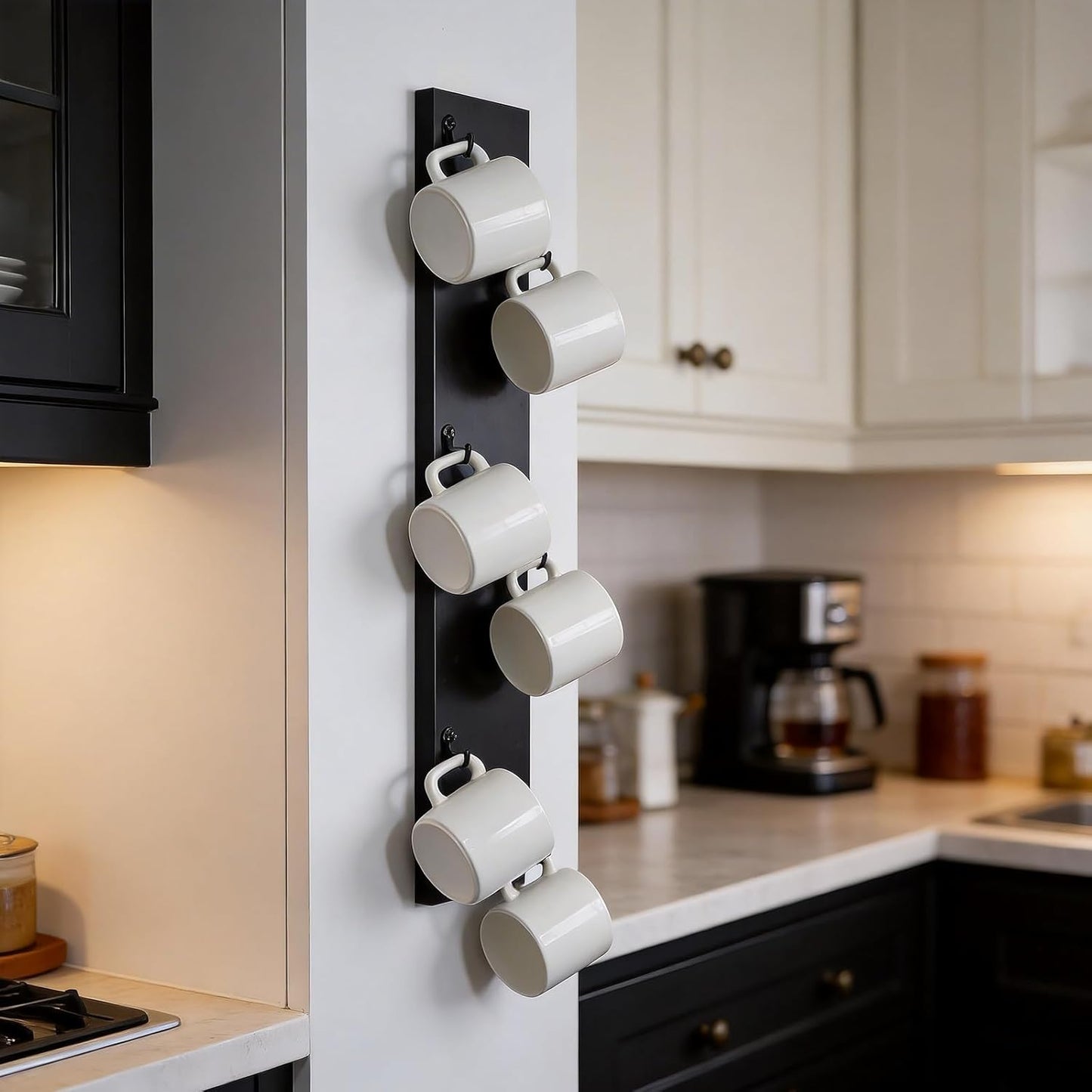 Soporte de pared para taza de café elegante y duradero