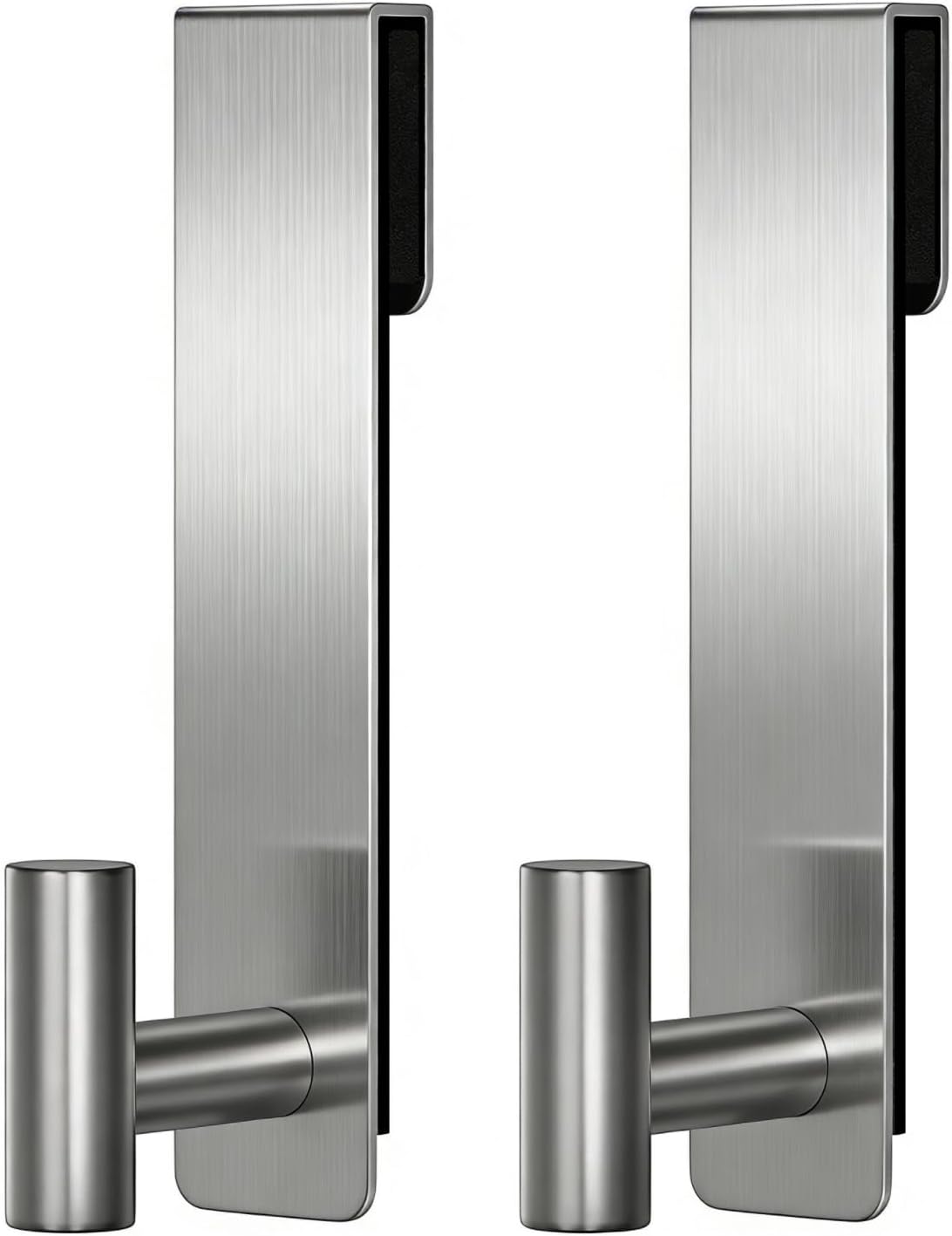 Ganchos puerta ducha acero inox plata forma T 7.5pulg