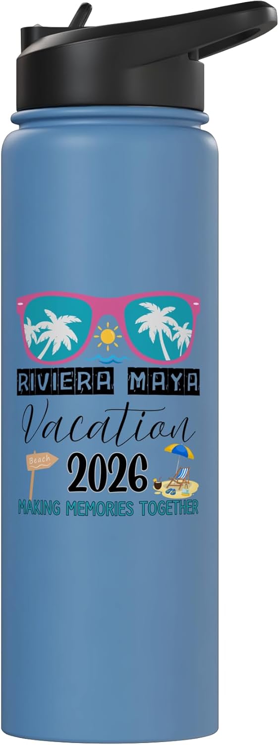 Botella de agua aislada de acero inoxidable Riviera Maya