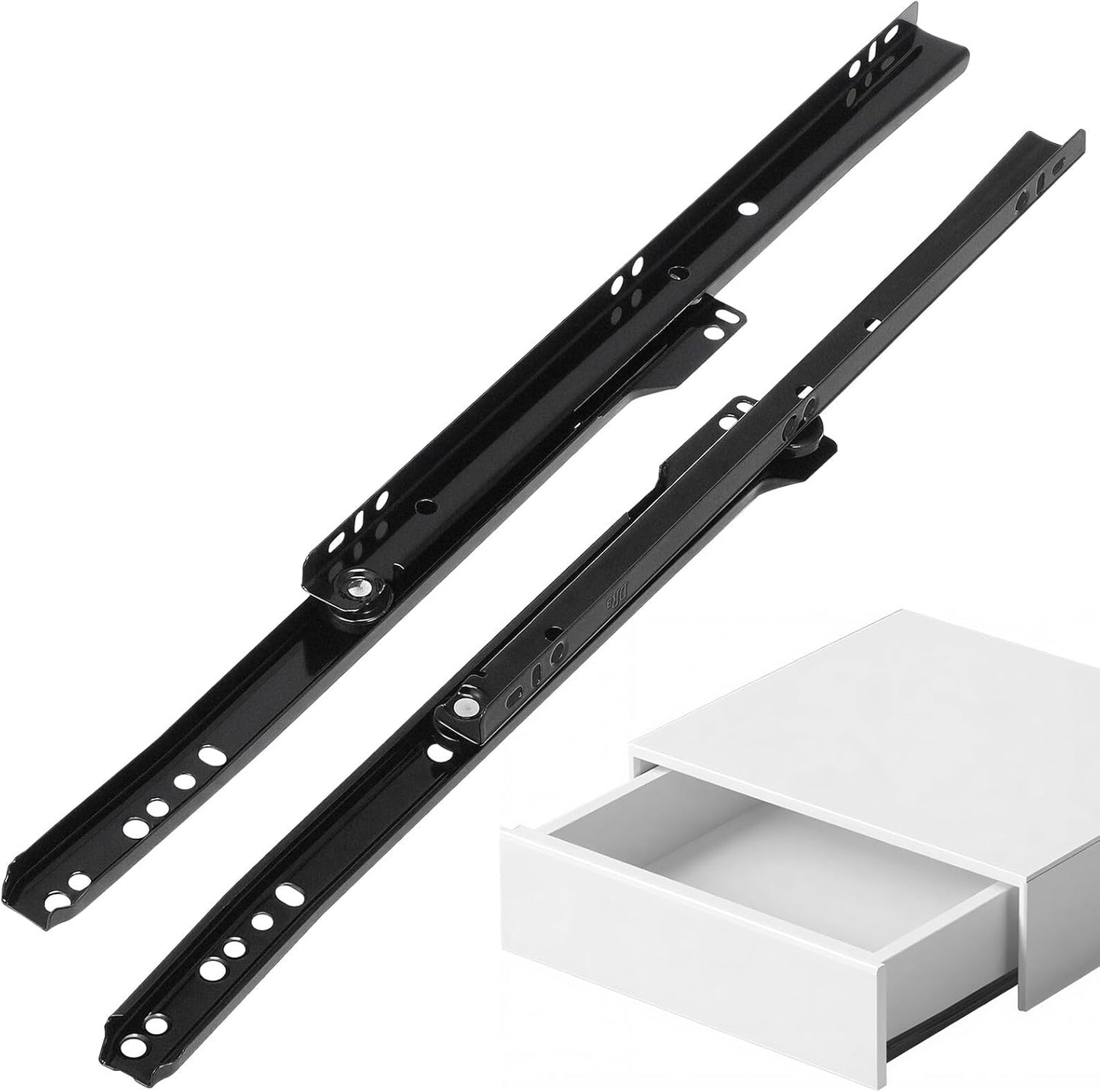 Soporte cajones 12pulg 2 Pzas Rieles Empotrados