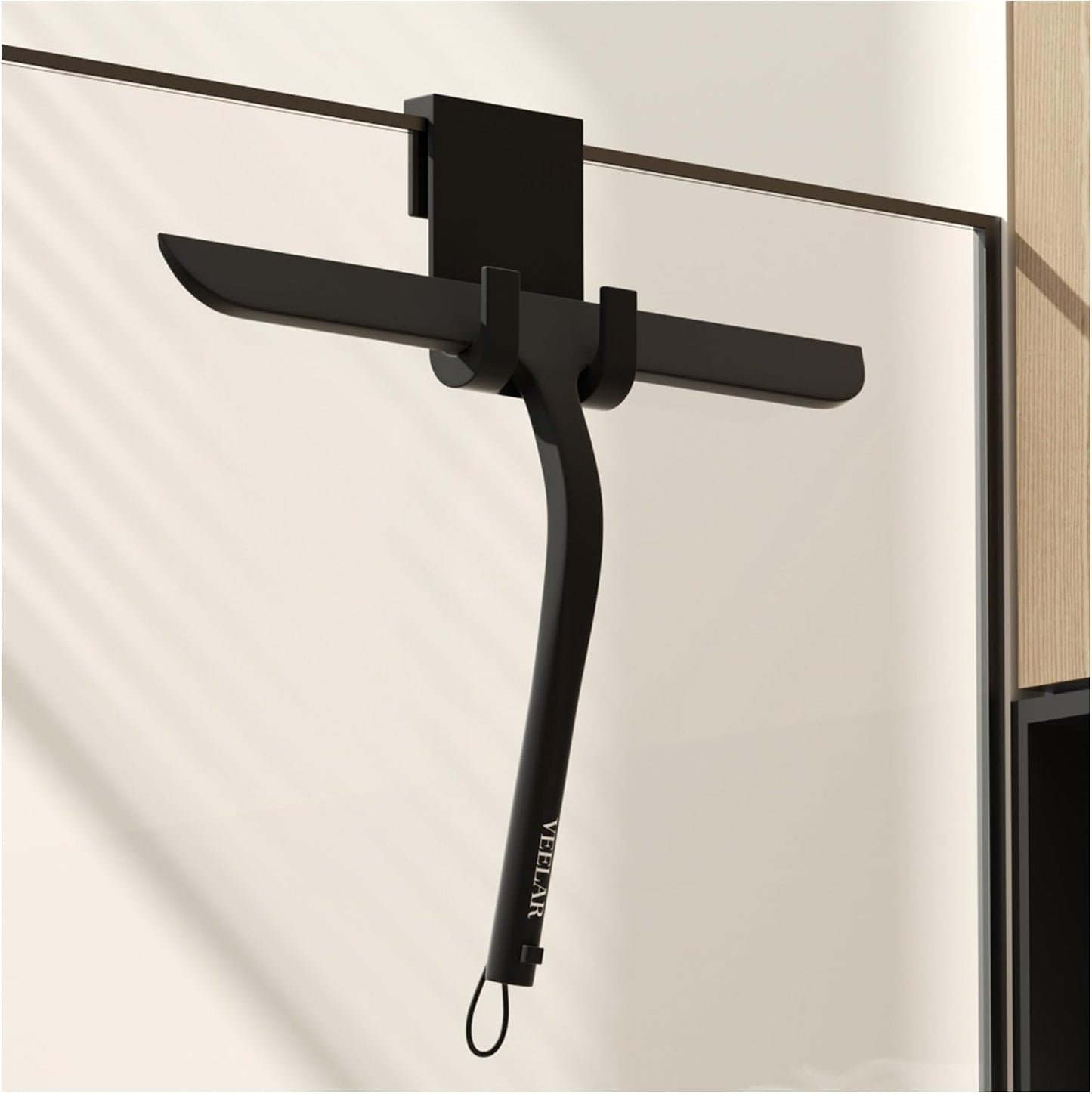 Escobilla ducha vidrio con soporte limpieza puertas y ventanas