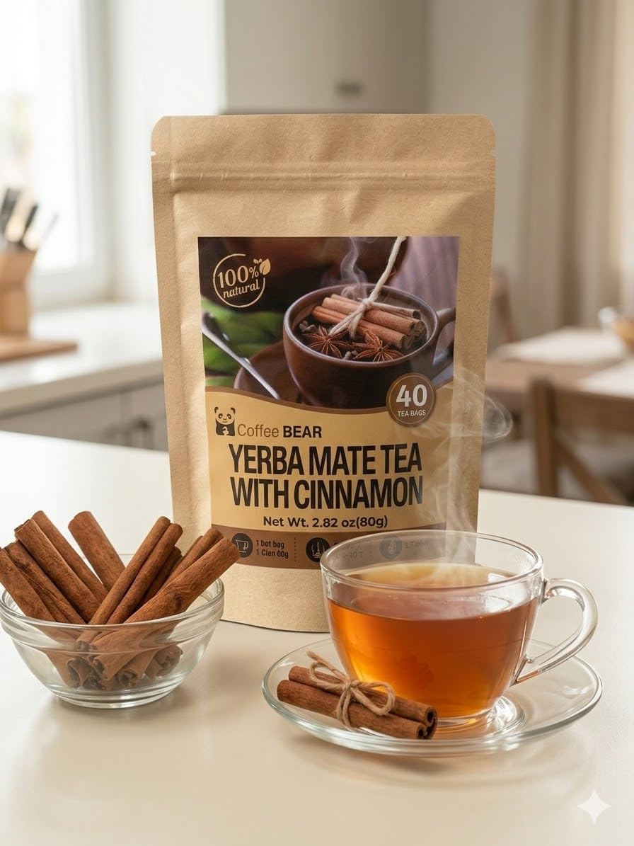 Yerba mate con canela bolsas de té 40 unidades energía sostenida