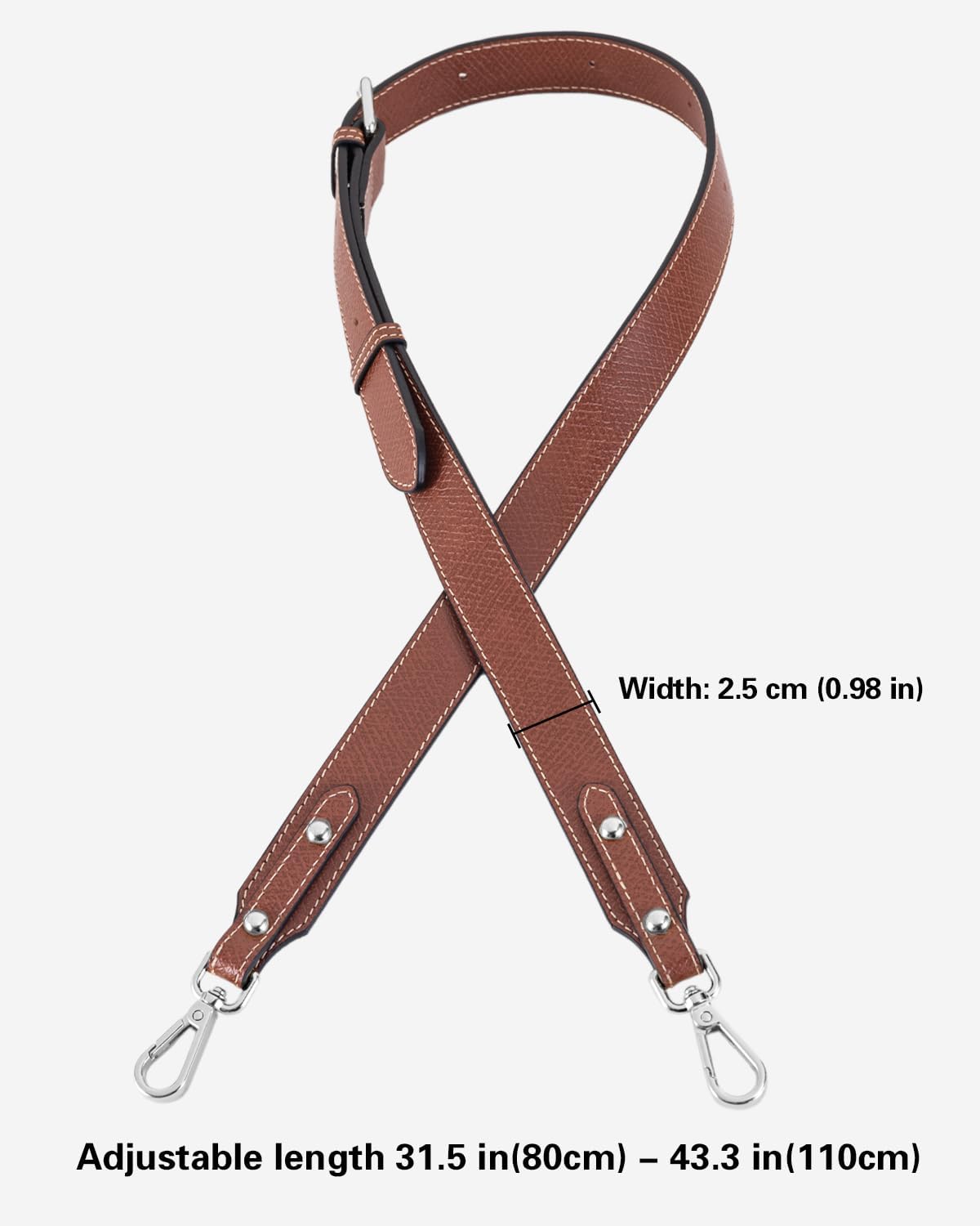 Correa cuero repuesto bolso Longchamp Le Pliage S/M ajustable