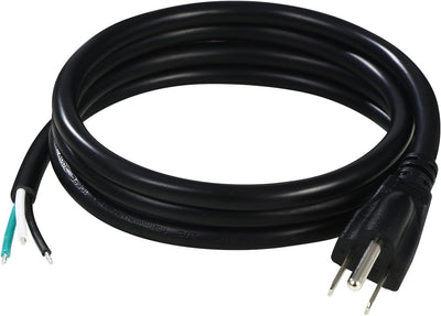 Cable extensión plano 5 pies negro 3 puntas conexión tierra 125V