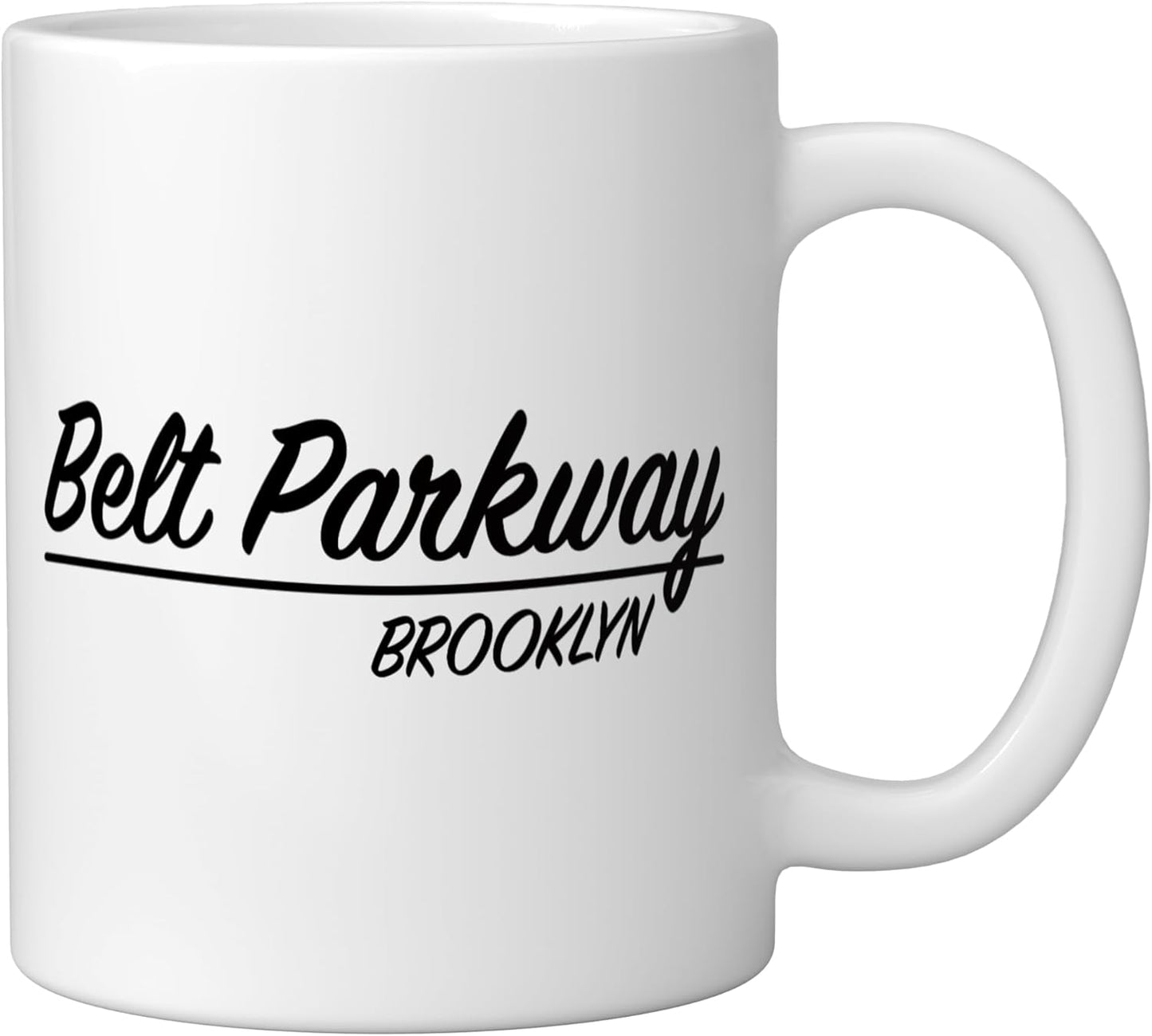 Taza Cerámica Estilo Retro Script Belt Brooklyn Nueva York