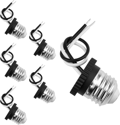 Set 6 Coletas E26 Base Mediana con Cable 5.9pulg