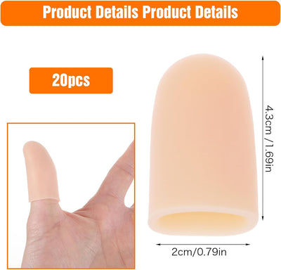 20 Pzas Protectores Gel Dedos Silicona para Pulgar Artritis
