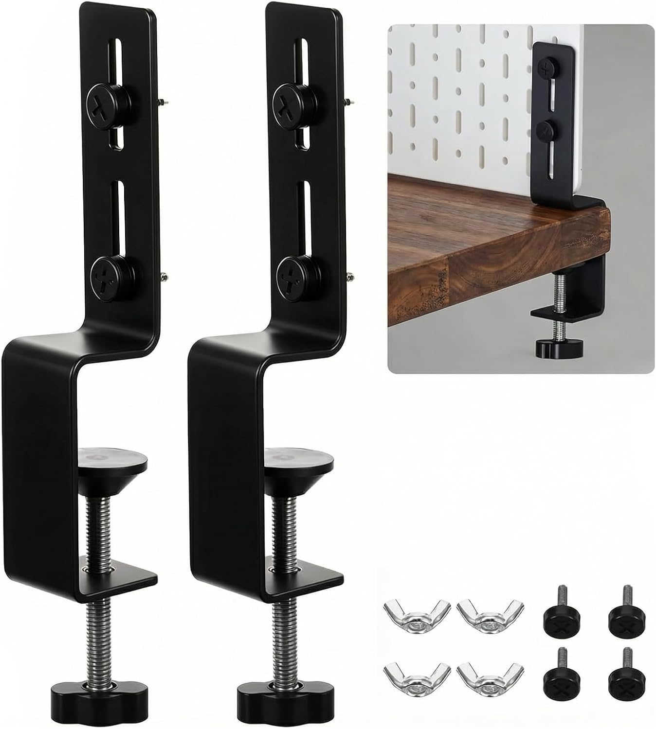 2 Abrazaderas Escritorio Soporte Metal Resistente
