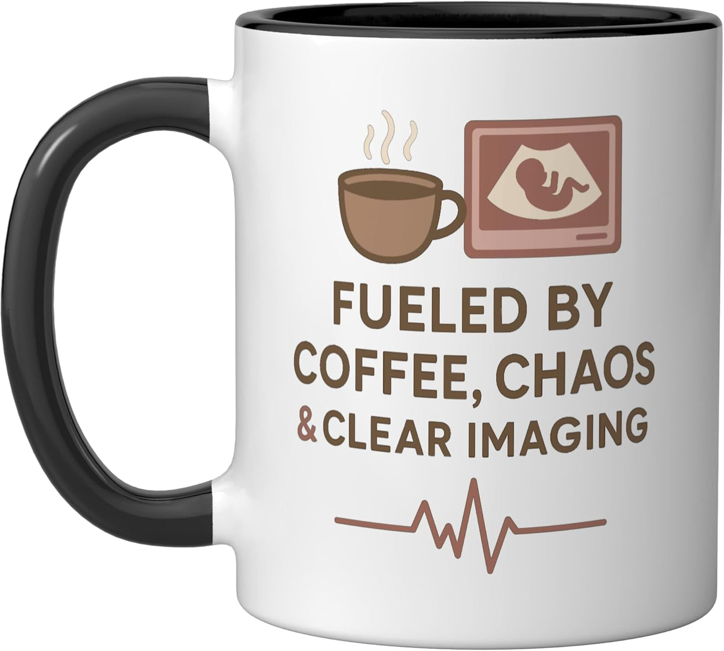 Taza Cerámica Embarazada Negro/Blanco