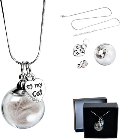 Collar conmemorativo piel perro bola cristal colgante amor