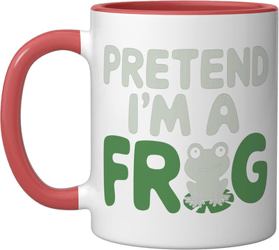 Taza Cerámica Disfraz Rana Halloween Rojo/Blanco
