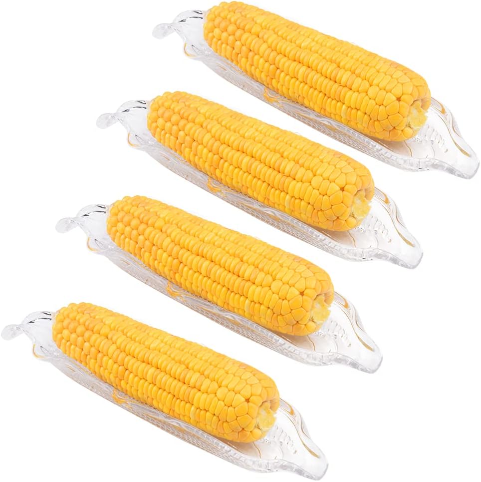 Bandejas plástico transparente para maíz 10.82x3.54pulg