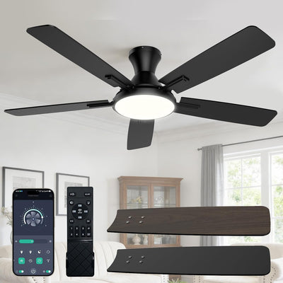 Ventilador techo 52pulg con luz LED control remoto 2700-6500K