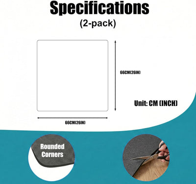 Tapete protector lavadora 26x26pulg antiderrap