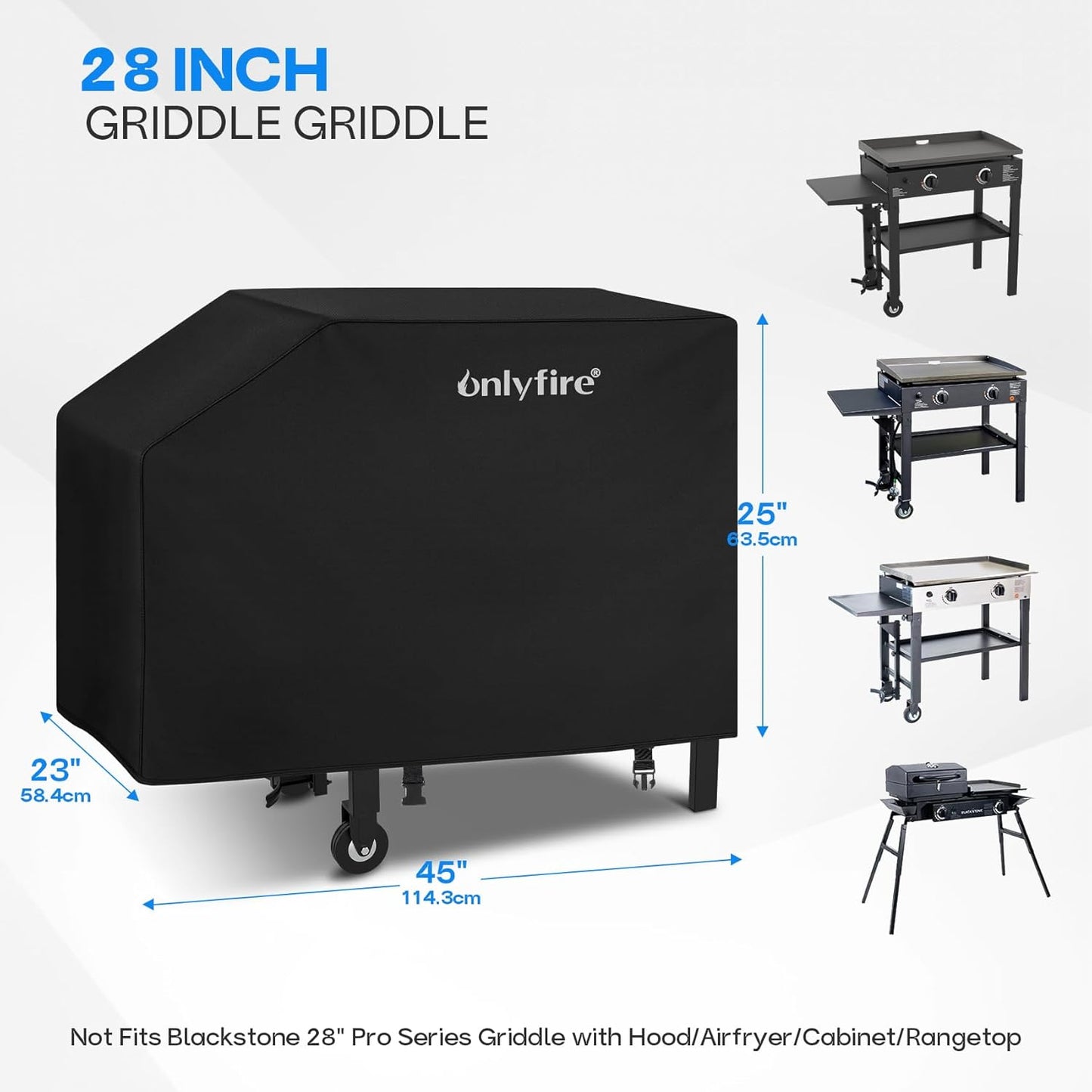 Cubierta parrilla Blackstone 28pulg 600D resistente UV