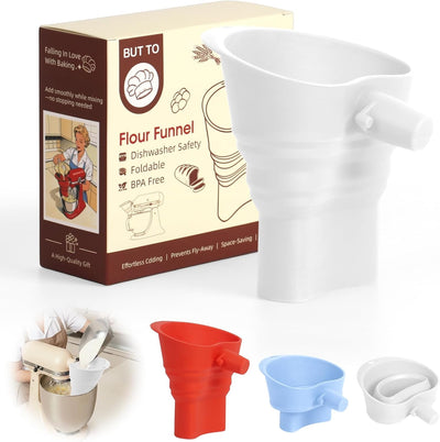 Embudo silicona plegable para mezcladora 4.5-5qt lavavajillas