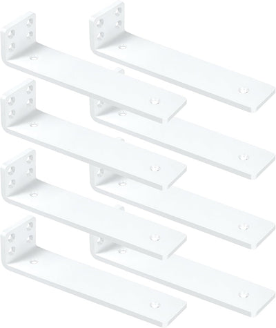 Soportes flotantes pared 4pulg set 8 pzas metal