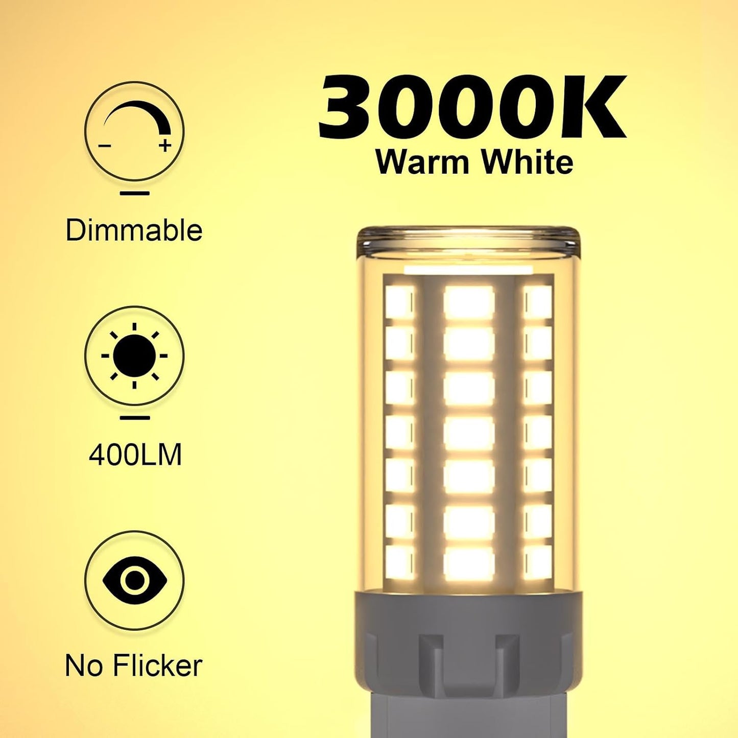 Bombilla LED G9 regulable 4W blanco cálido 3000K base bipin set 12
