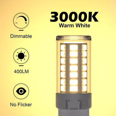 Bombilla LED G9 regulable 4W blanco cálido 3000K base bipin set 12
