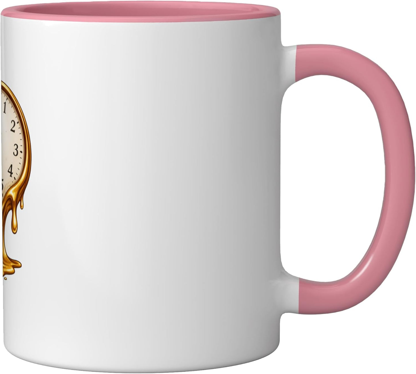 Taza Cerámica Ilustración Surreal Rosa/Blanco