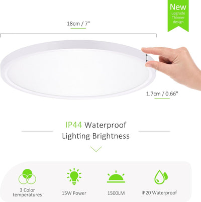 Lámpara LED empotrada redonda 7pulg 15W 3000-6500K