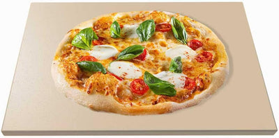 Piedra pizza 16x14pulg para parrilla con asas antiderrap