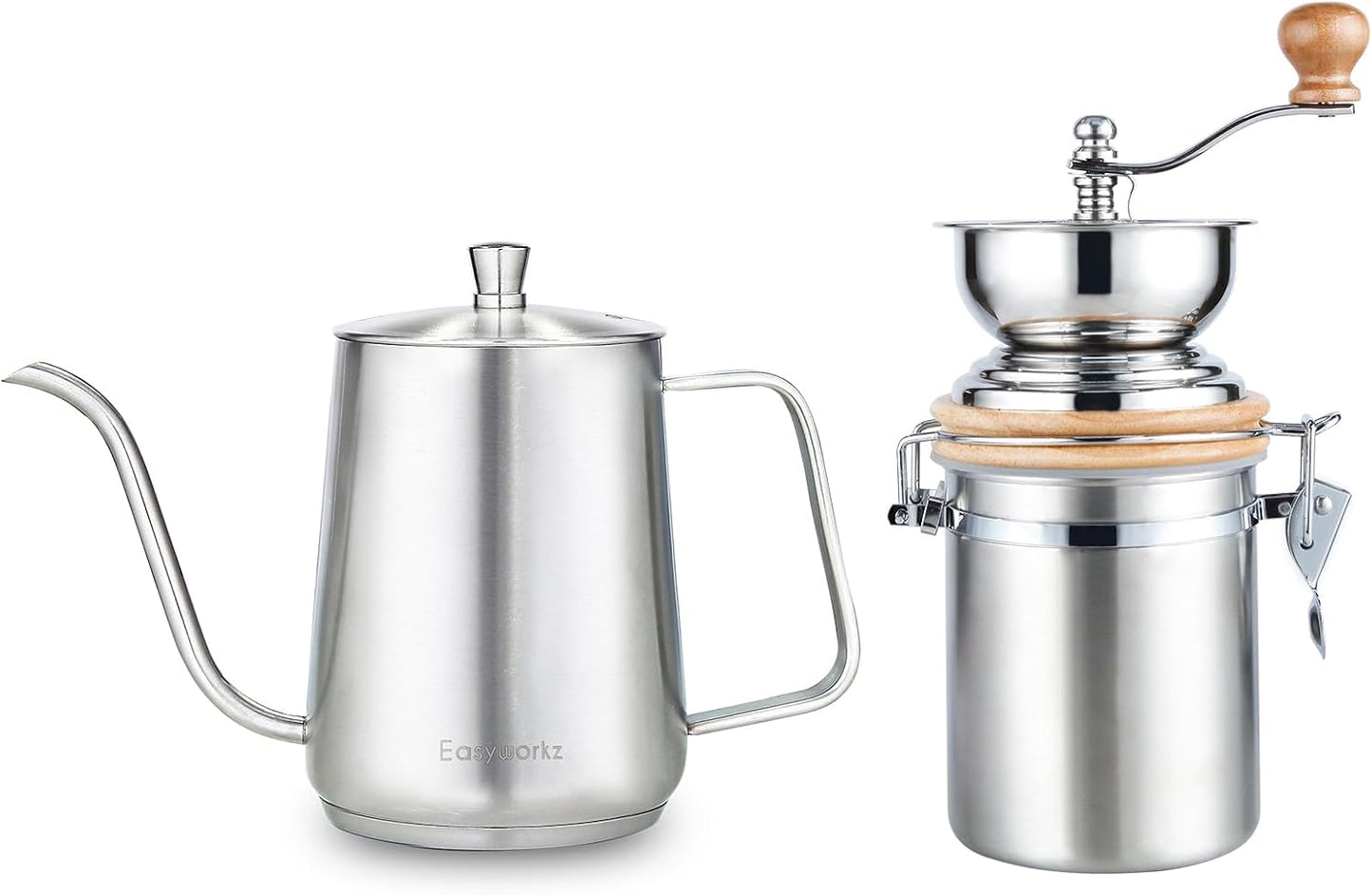 Tetera Pour Over 30oz y Molino Cafetera