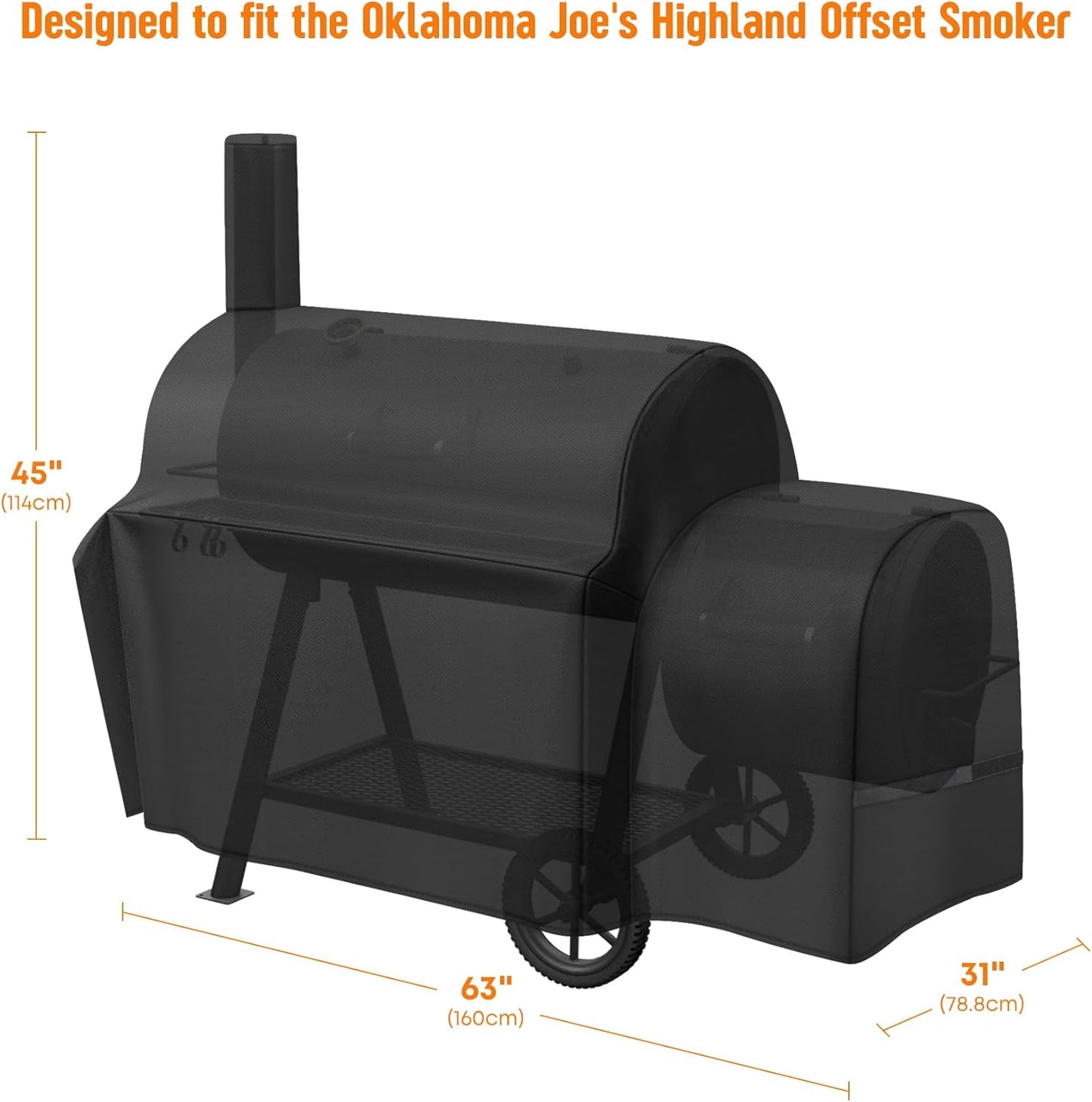 Funda parrilla Oklahoma Joe's 600D poliéster impermeable negro