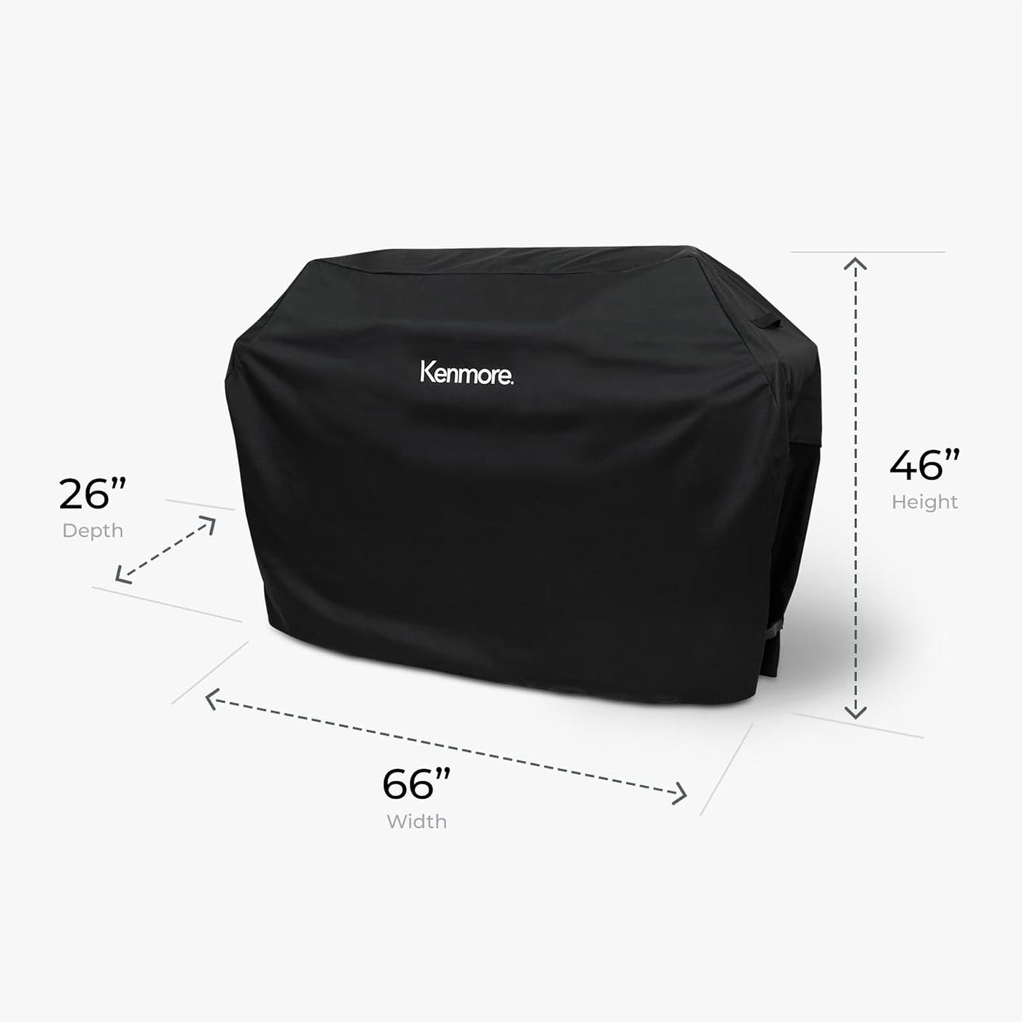 Funda parrilla gas 66pulg al aire libre resistente UV color negro