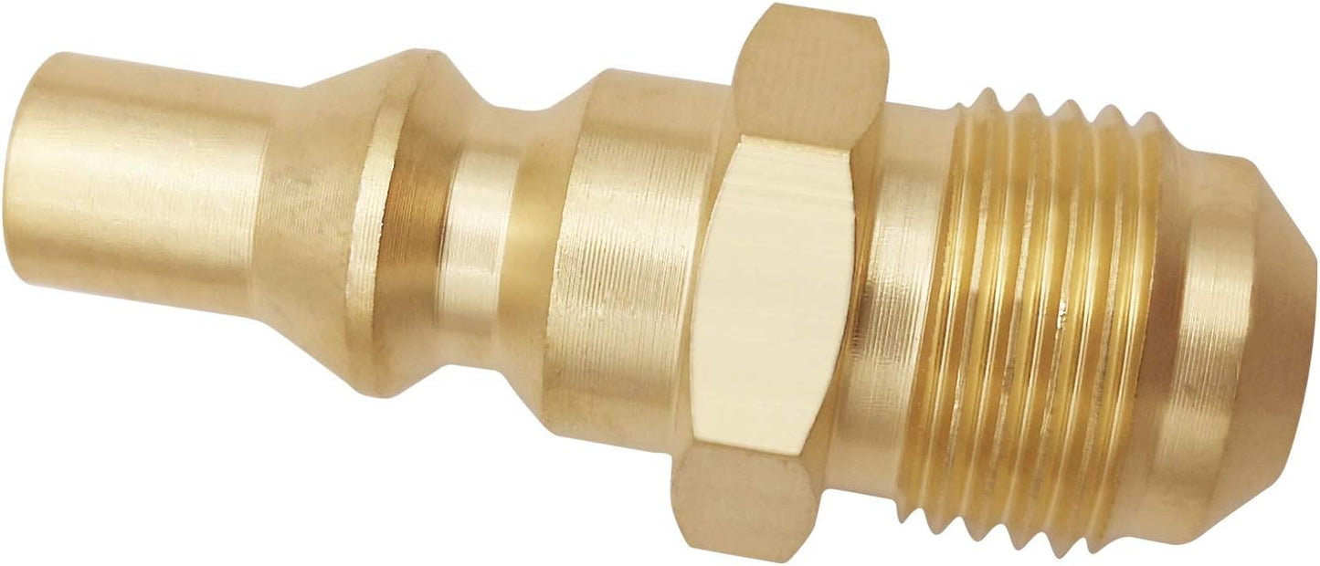 Enchufe 3/8 macho Flare X 1/4 para manguera propano RV