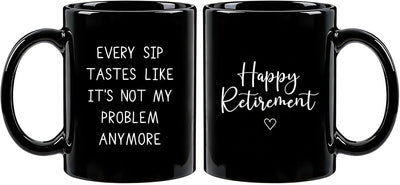 Taza Café Regalo Jubilación Texto Inglés Not My Problem