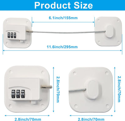 Cerradura combinación refrigerador sistema bloqueo blanco