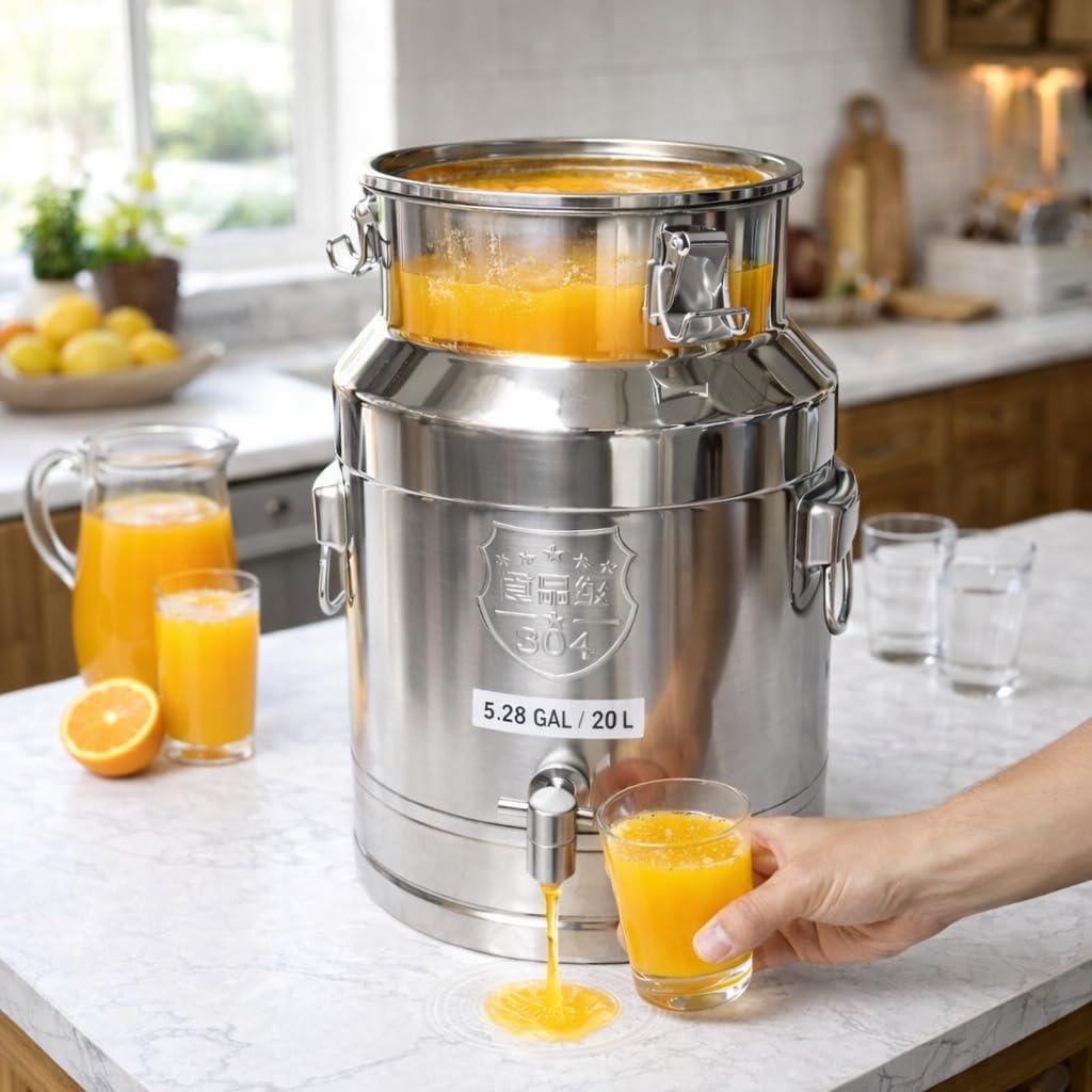 Dispensador agua acero inox 5gal 20L con espita