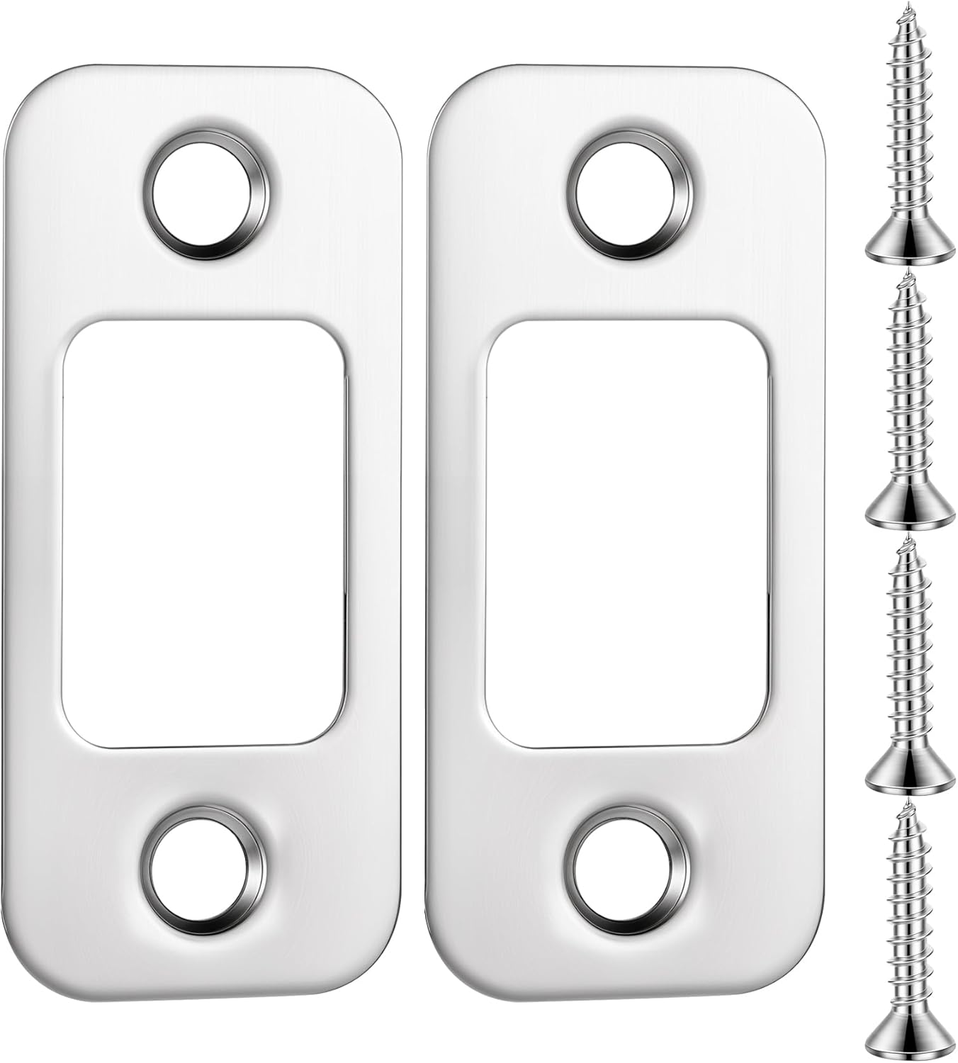 Set 2 placas bloqueo puerta exterior 1x2.25pulg metal resistente