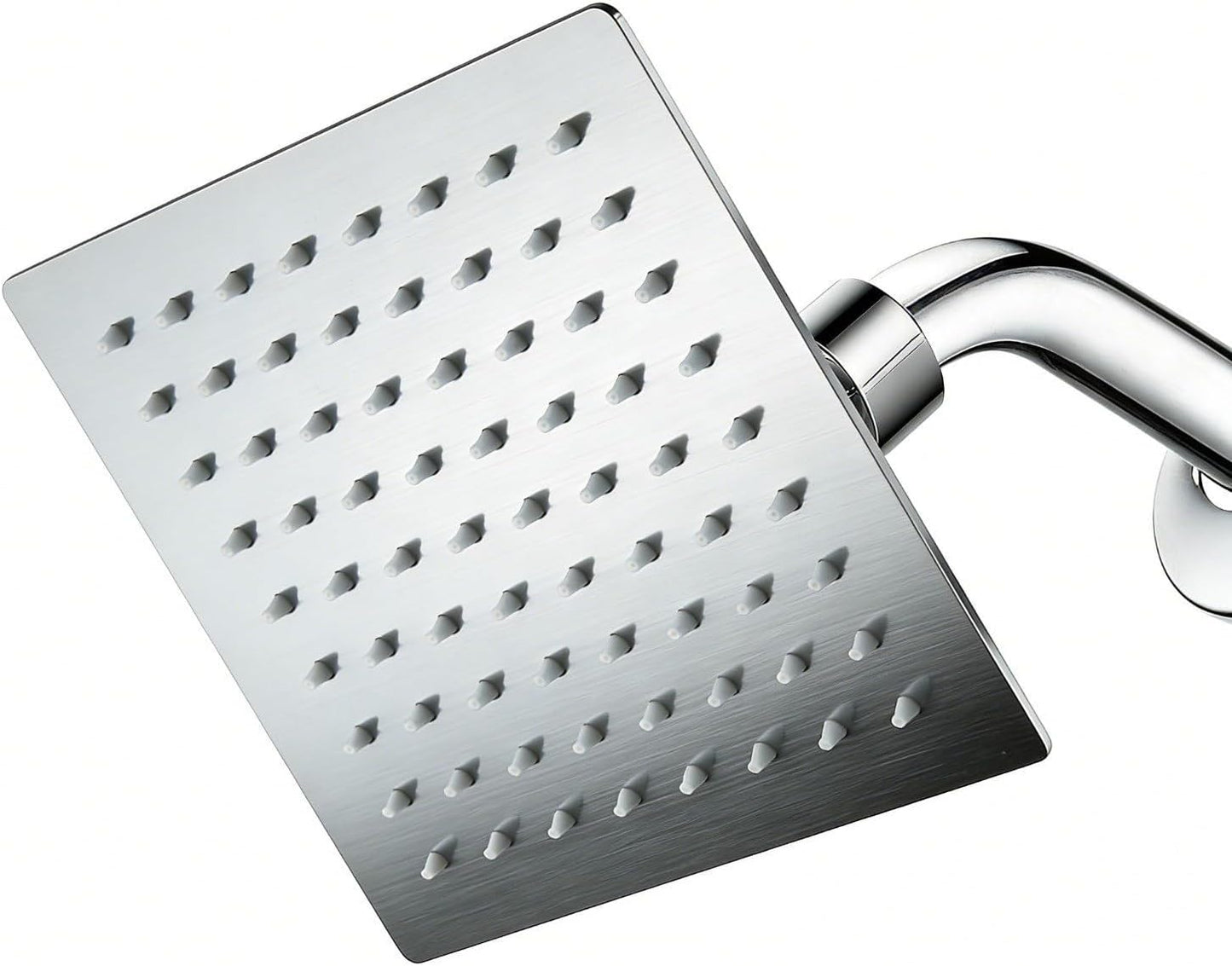 Cabezal ducha lluvia 6pulg acero inox boquilla silicona