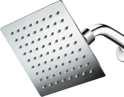 Cabezal ducha lluvia 6pulg acero inox boquilla silicona