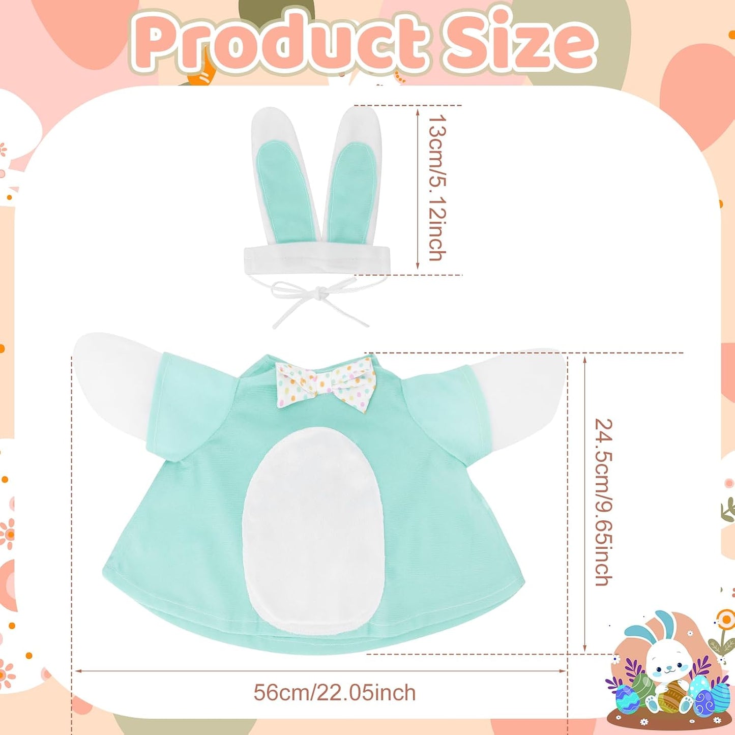 Traje ganso Pascua 23pulg diadema orejas conejo