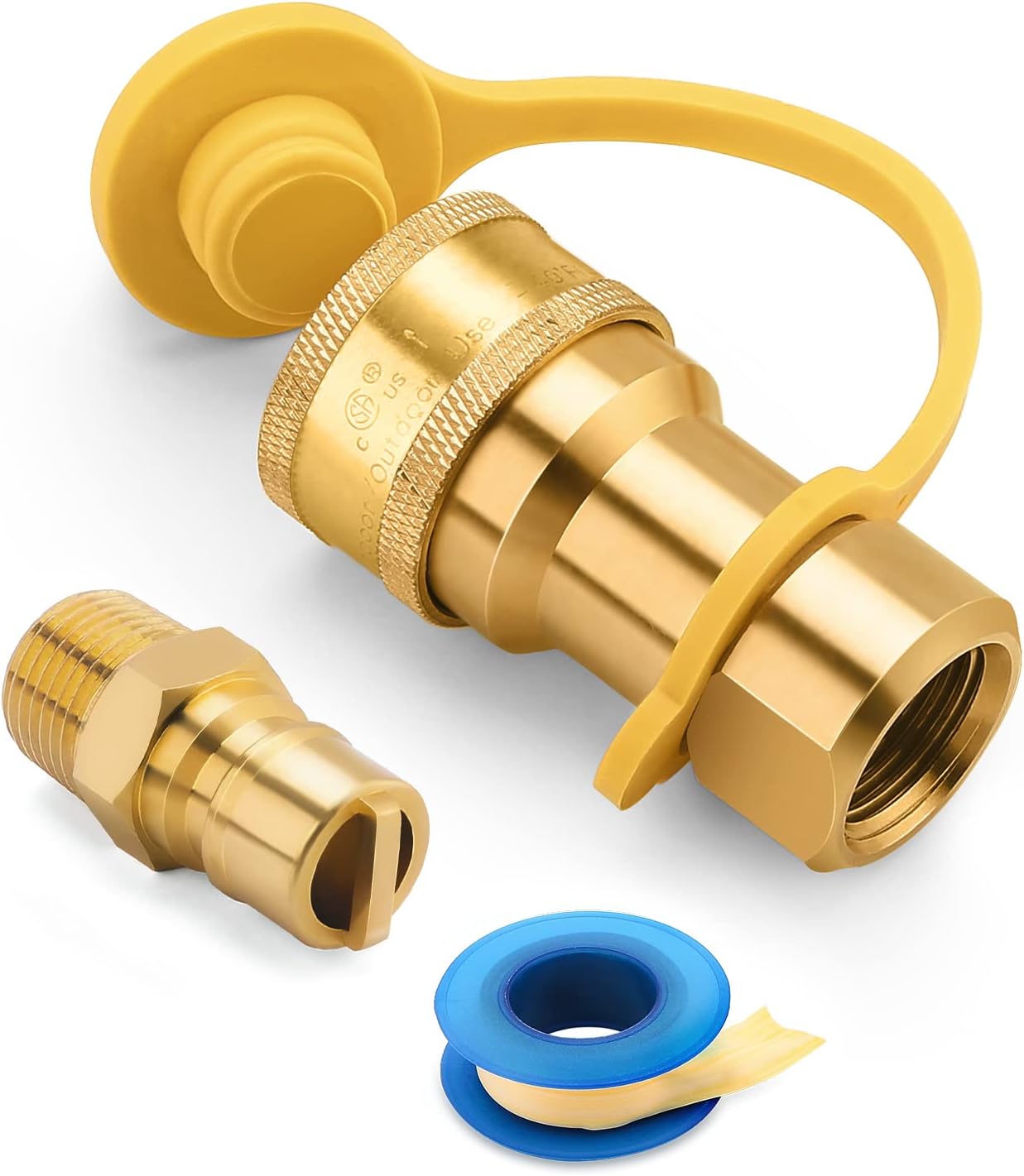 Accesorios gas QDD LP 1/2pulg enchufe macho latón macizo