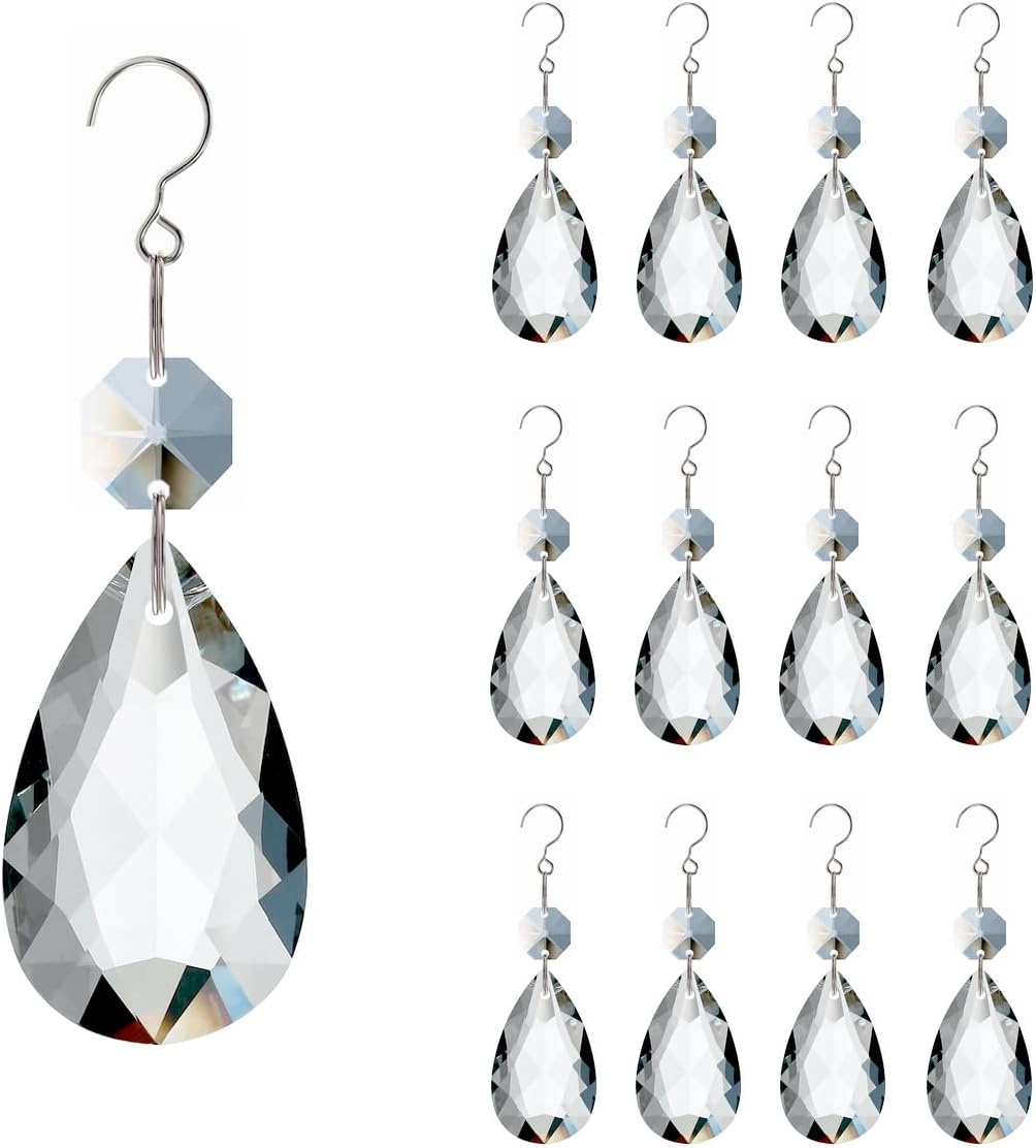 12 Atrapasoles Cristal Prismas Colgantes Decoración Hogar
